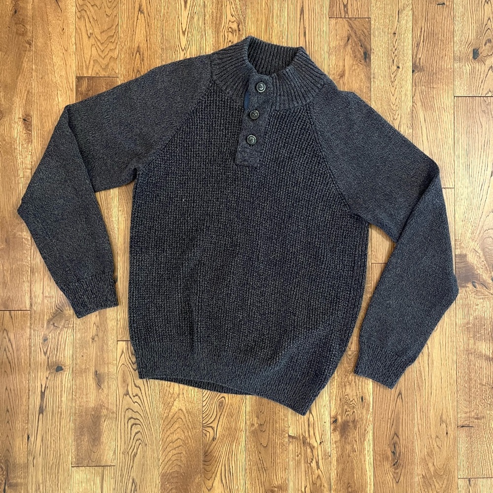Weatherproof Vintage sweater shawl collar, Large, 100% cotton